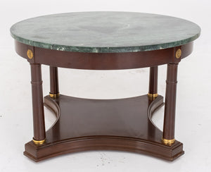 Baker Furniture Attrib Marble-Topped Coffee Table (8920557748531)