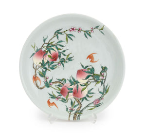 Chinese Porcelain Si Bat & Peach Motif Charger