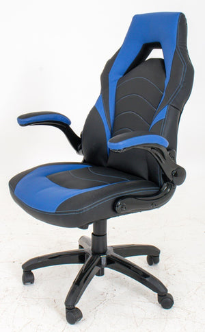 Black & Blue Extra Wide Gamer Chair Desk Chair (8920564236595)