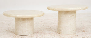 87187Two Onyx Pattered Round Occasional Tables (8920560369971)