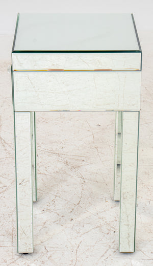 Mirrored Side Table With One Drawer (8920566333747)