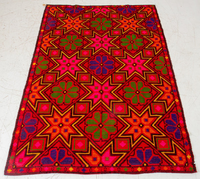 Antique Geometric Star Carpet Rug, 8' x 5' 2"