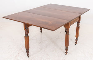 English Victorian Drop Leaf Dining Table, 19th C. (8920556798259)