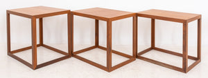 Modern Teakwood Nesting Tables, 3 (8920553357619)