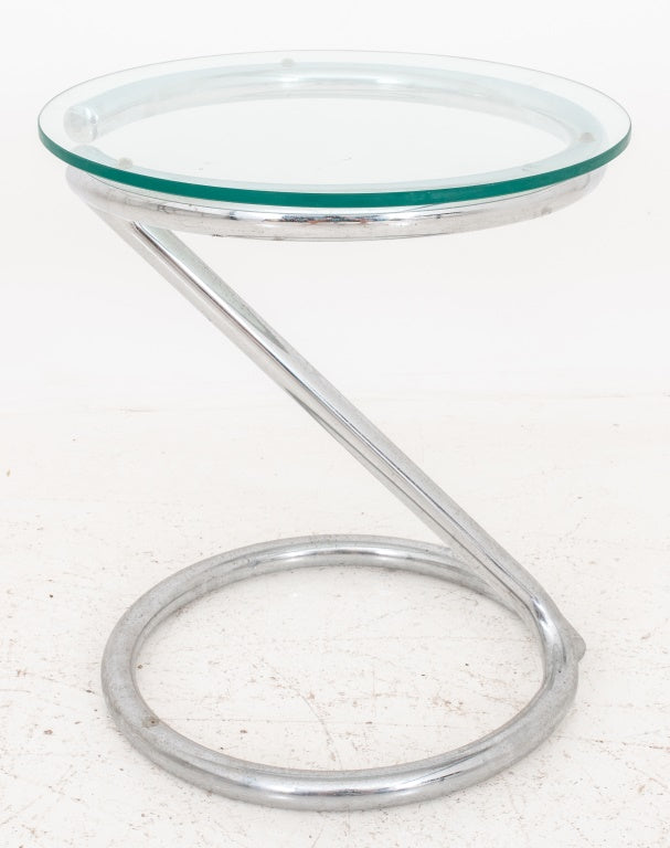 Mid-Century Modern Chrome Side Table