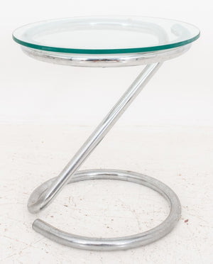 Mid-Century Modern Chrome Side Table (8920561877299)