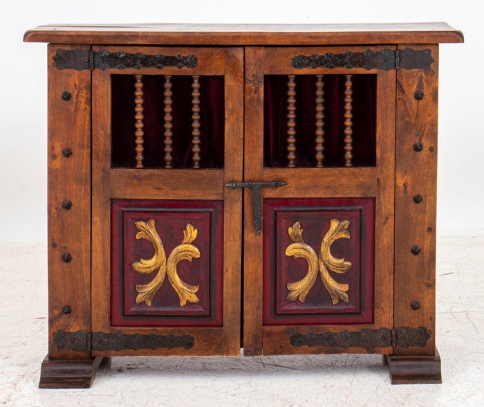 Spanish Renaissance Revival Oak Side Cabinet