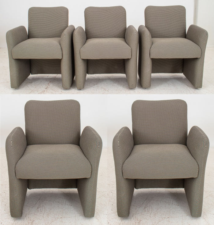 Ray Wilkes Style Modular "Chiclet" Chairs, 4