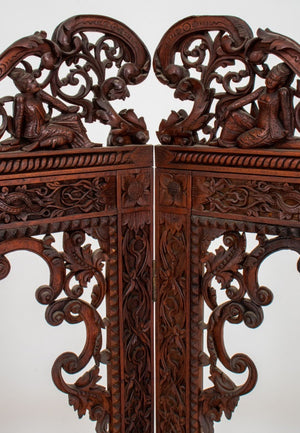 Anglo-Indian Rosewood Two Panel Screen (8920557814067)