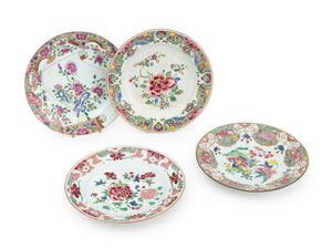 Chinese Export Famille Rose Porcelain Plates, 4