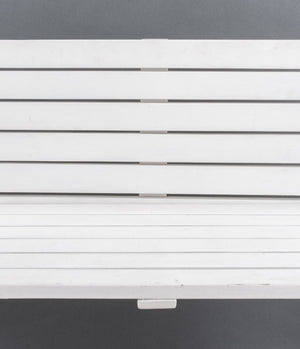Modern White Painted Wood Hallway Bench (8920559878451)