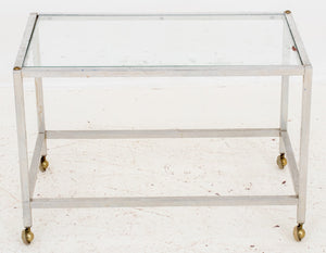 Post Modern Chrome and Glass Cart / Coffee Table (8920558534963)
