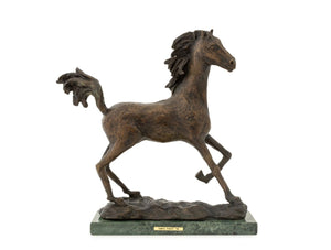 Tanya Poust Horse Patinated Bronze Sculpture, 1969