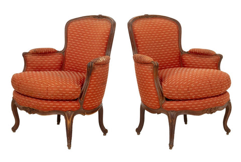 Etienne Meunier Louis XV Beechwood Bergeres, Pair
