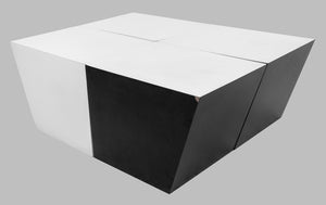 Post-Modern Black & White Lacquered End Table, 4 (8920554275123)