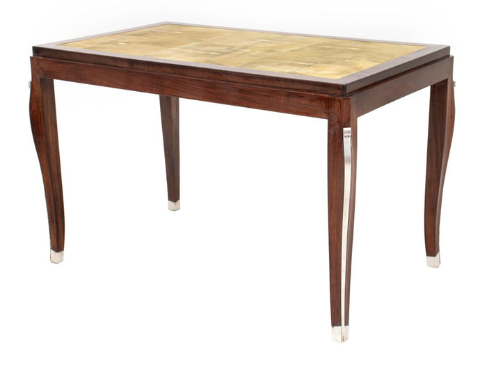 French Art Deco Walnut and Shagreen Side Table
