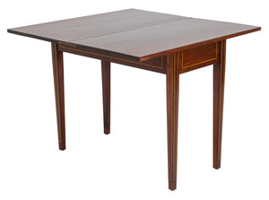 Neoclassical Mahogany Folding Table Console (8920559026483)