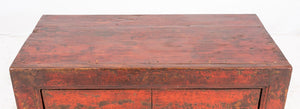 Antique Chinese Lacquered Wood Side Cabinet (8920553455923)
