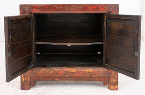 Antique Chinese Lacquered Wood Side Cabinet (8920553455923)