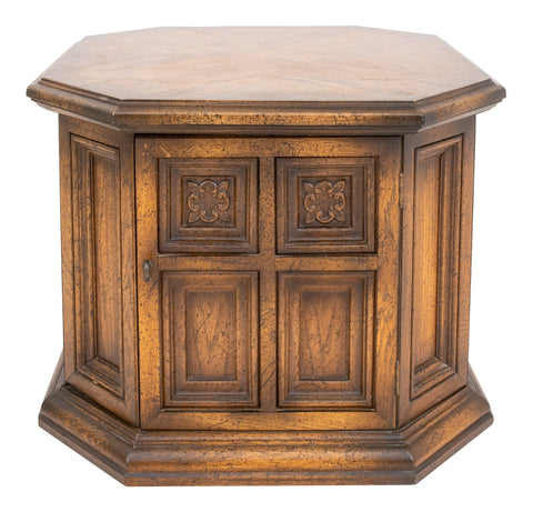 Renaissance Taste Octagonal Side Table Cabinet