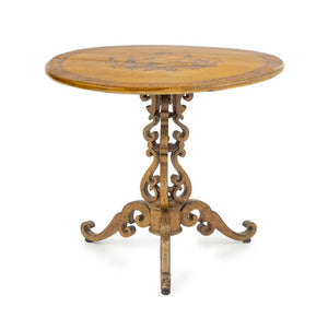 Chinoiserie Yellow Painted Occasional Table