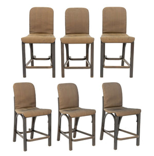 Contemporary Painted Wood Counter Stools, 6