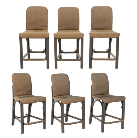 Contemporary Painted Wood Counter Stools, 6