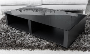 Modern Minimalist Glass-Topped Coffee Table (8920561254707)