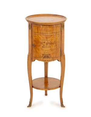 Louis XV Style Kingwood Marquetry Bedside Cabinet