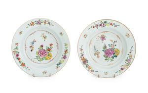 Chinese Export Porcelain Soup Bowls, Pair