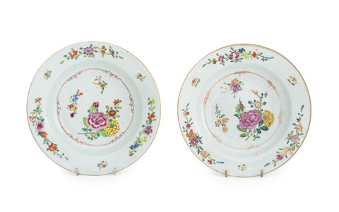 Chinese Export Porcelain Soup Bowls, Pair