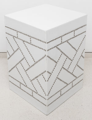Palm Beach Glam Square Studded End Table (8920560337203)