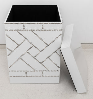 Palm Beach Glam Square Studded End Table (8920560337203)