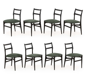 Set of 8 Gio Ponti for Cassina 646 Leggera Dining Chairs