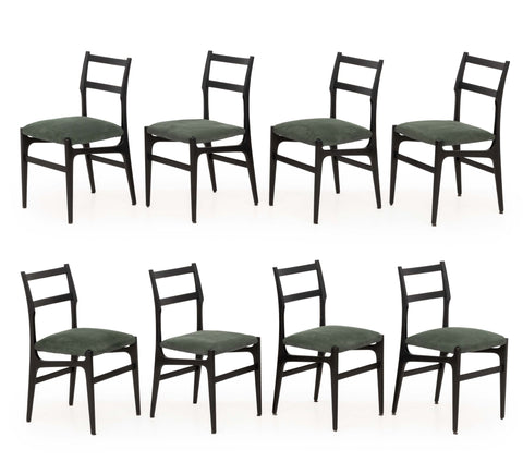 Set of 8 Gio Ponti for Cassina 646 Leggera Dining Chairs