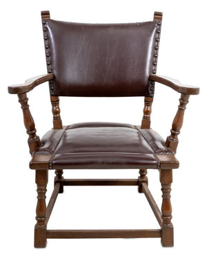 Charles II Style Oak Armchair