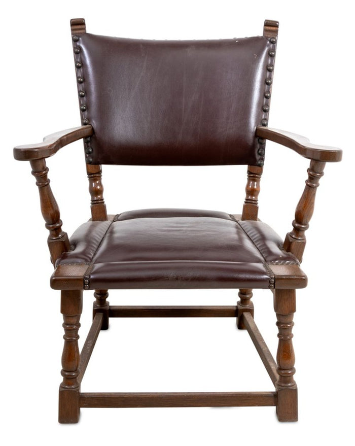 Charles II Style Oak Armchair