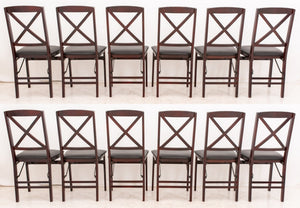 Neoclassical Upholstered Mahogany Folding Chair 12 (8920560009523)