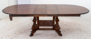 Spanish Renaissance Revival Oak Dining Table (8920562499891)