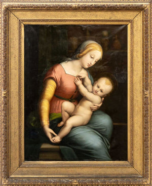 After Raphael "Orleans Madonna" Oil on Canvas