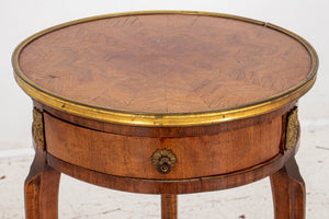Louis XV Style Parquetry Round Gueridon Table (8920562172211)