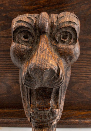 Renaissance Revival Oak Lion Bracket (8920555356467)