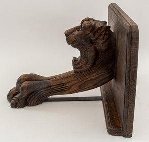 Renaissance Revival Oak Lion Bracket (8920555356467)