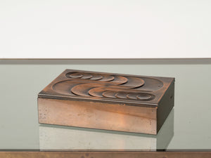 Art Deco "Dinanderie" embossed copper box (8800946716979)