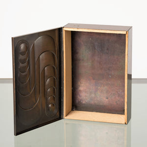 Art Deco "Dinanderie" embossed copper box (8800946716979)