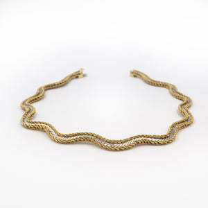 Buccellati 18kt Gold Wave Necklace (8318078648627)