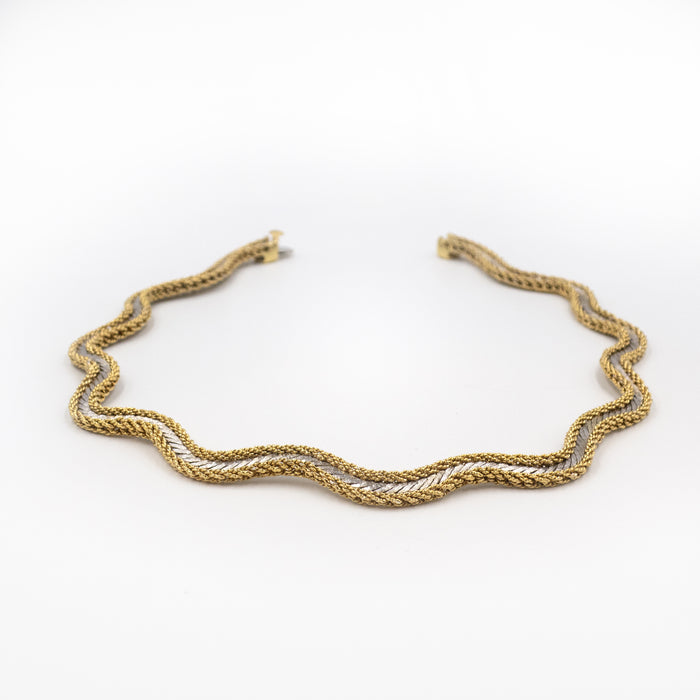 Buccellati 18kt Gold Wave Necklace