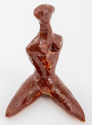 LOUIS MENDEZ (1929-2012) Massive Sculptural Pitcher nudes riding Signed  Pottery