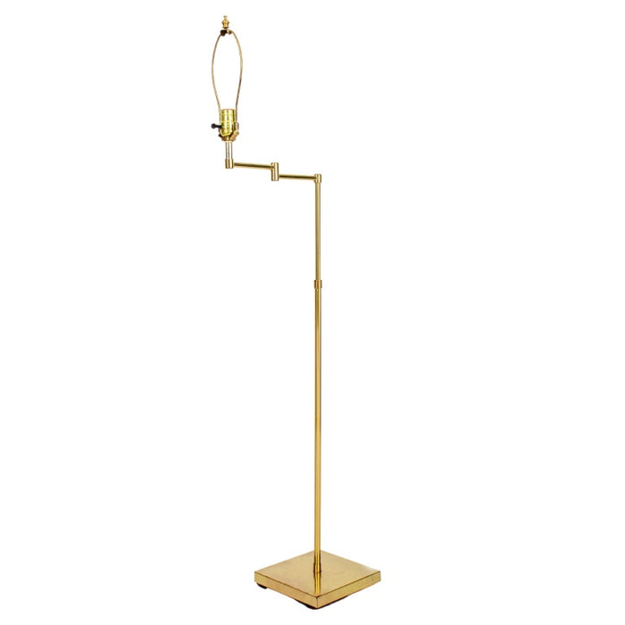 Brass Swing-Arm Floor Lamp