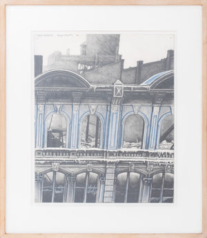 David Hendricks "Facade #2" Pencil on Paper, 1981 (9309029859635)